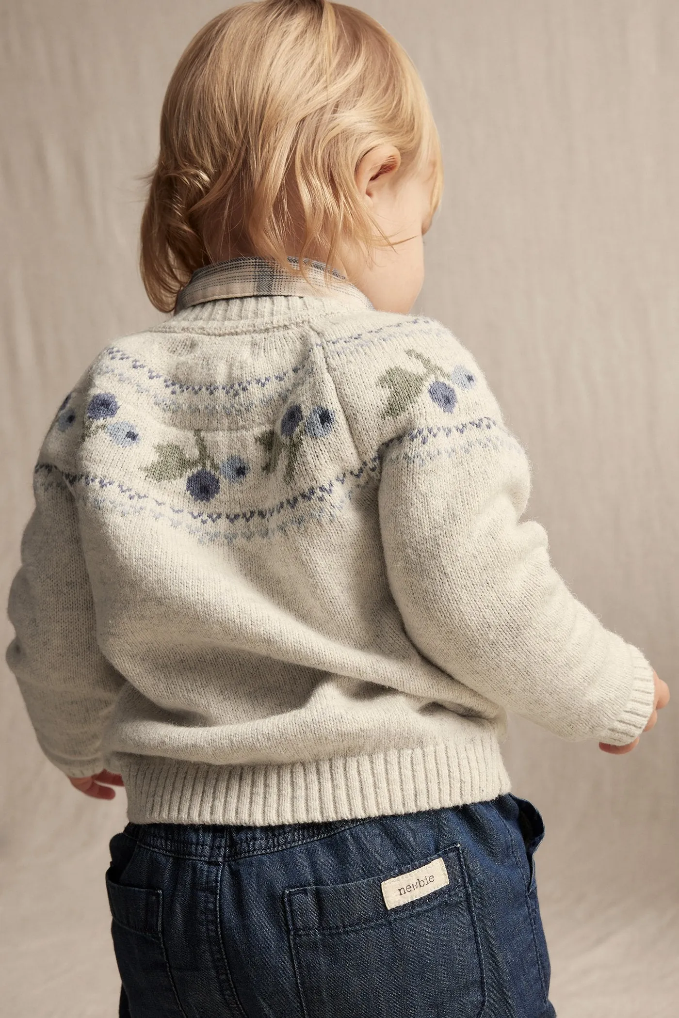 Baby beige blueberry cardigan