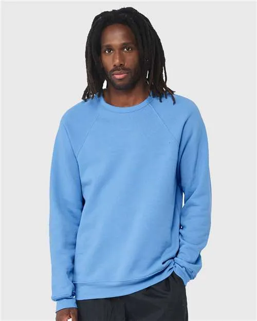 BELLA   CANVAS Sponge Fleece Raglan Crewneck Sweatshirt 3901 Cardinal