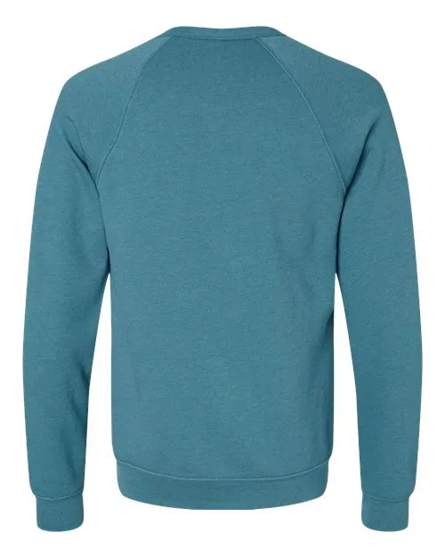 BELLA   CANVAS Sponge Fleece Raglan Crewneck Sweatshirt 3901 Heather Blue Lagoon