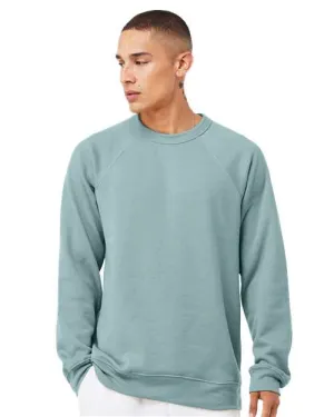 BELLA   CANVAS Sponge Fleece Raglan Crewneck Sweatshirt 3901 Heather Blue Lagoon