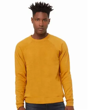 BELLA   CANVAS Sponge Fleece Raglan Crewneck Sweatshirt 3901 Heather Mustard