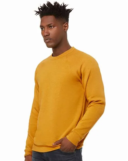 BELLA   CANVAS Sponge Fleece Raglan Crewneck Sweatshirt 3901 Heather Mustard