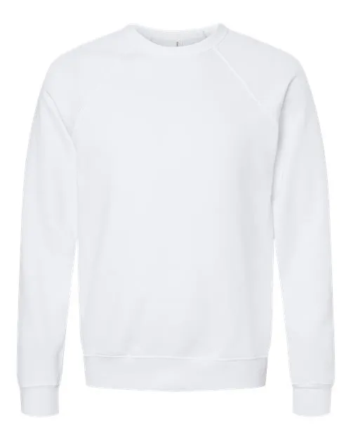 BELLA   CANVAS Sponge Fleece Raglan Crewneck Sweatshirt 3901 Vintage Black