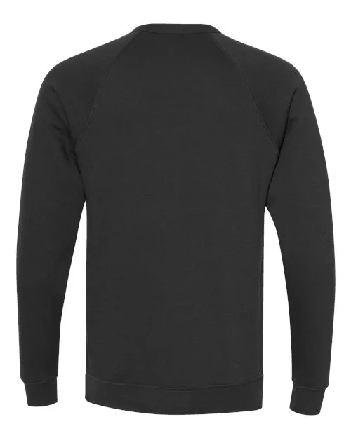BELLA   CANVAS Sponge Fleece Raglan Crewneck Sweatshirt 3901 Vintage Black