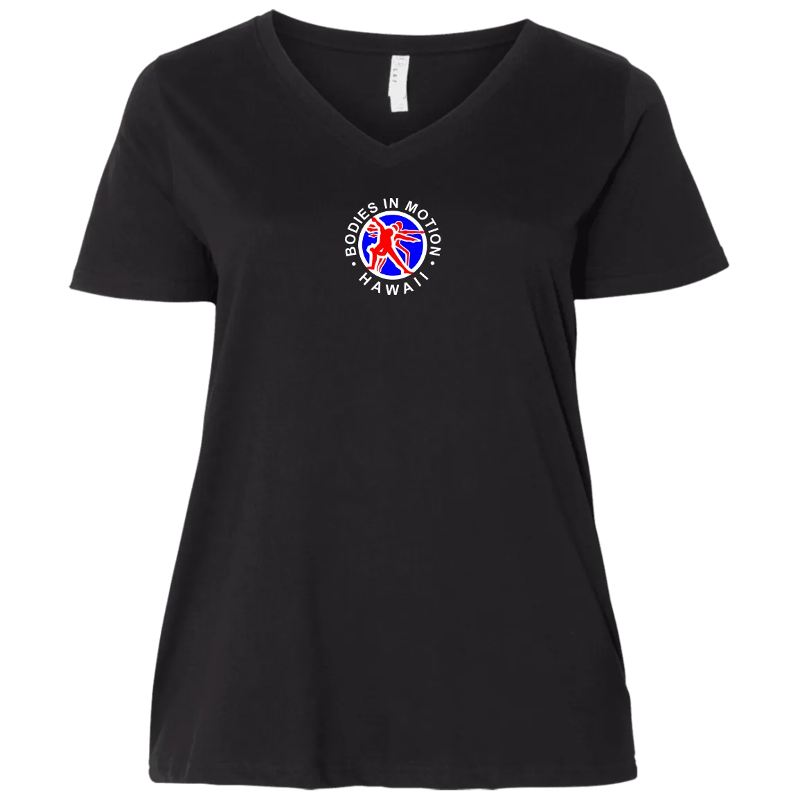 Bodies in Motion  Ladies' Curvy Plus Size V-Neck T-Shirt