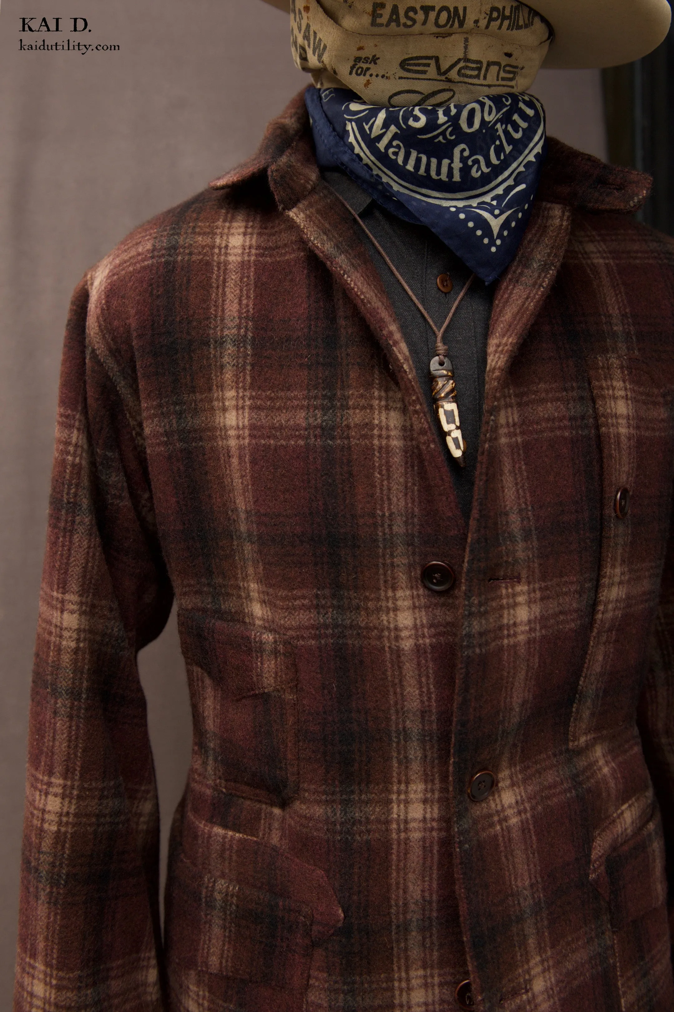 Degas Work Jacket - Wool Cashmere Plaid - L