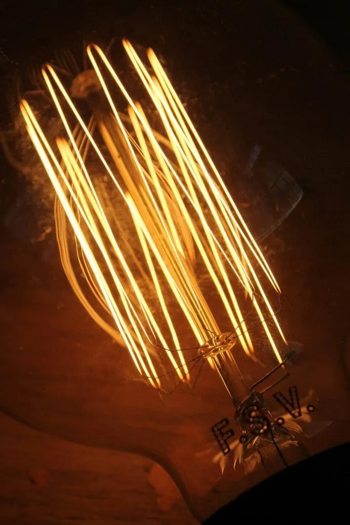 Edison B22 Squirrel Cage Filament G95 25W 2200K Bulb