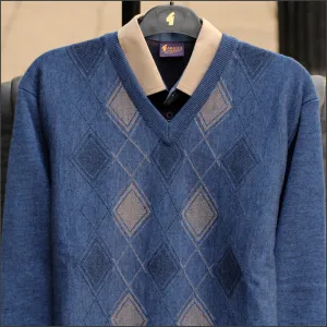 Gabicci M04 Storm Patterned V Neck/