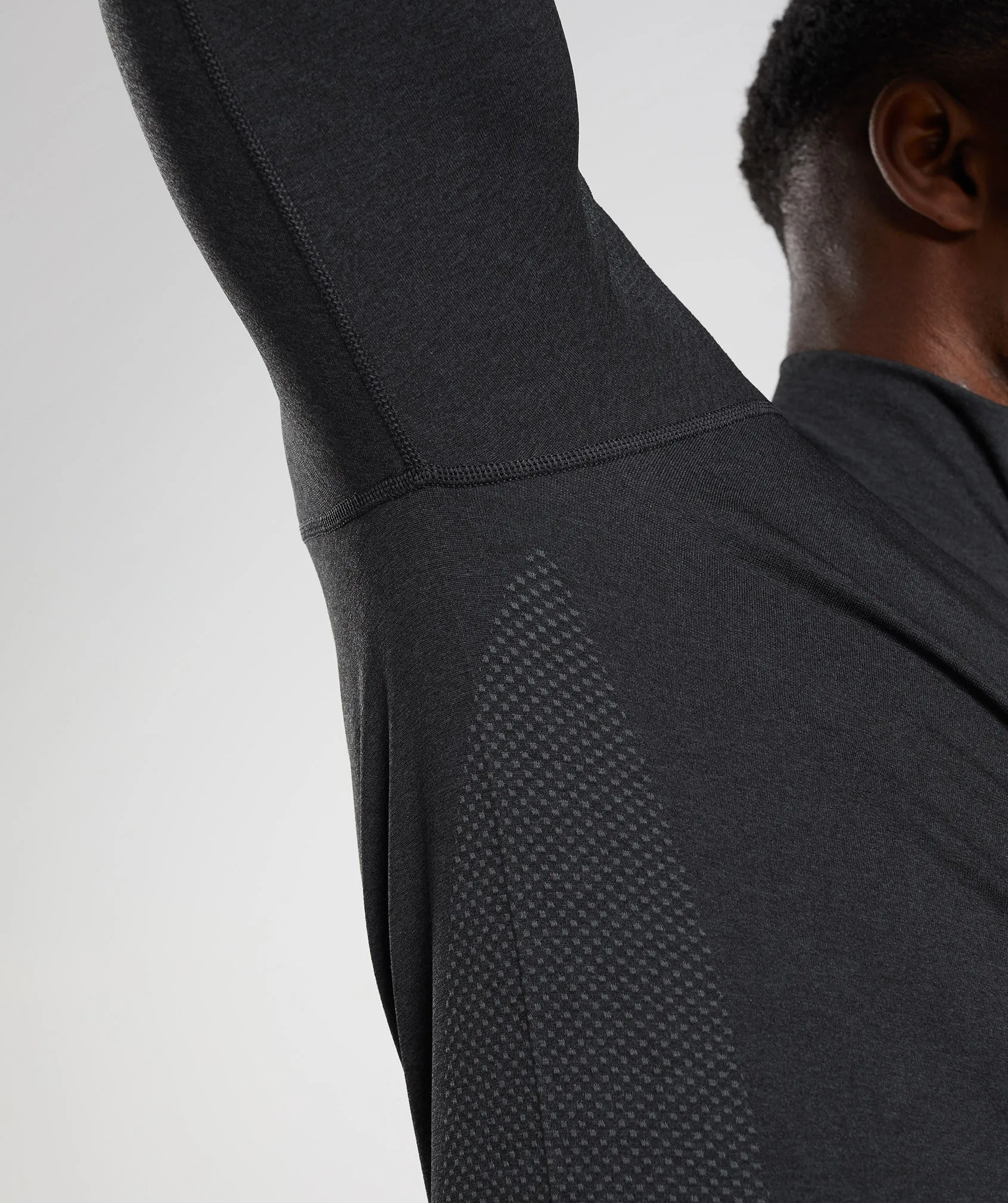 Gymshark Vital Seamless 1/4 Zip - Black/Silhouette Grey