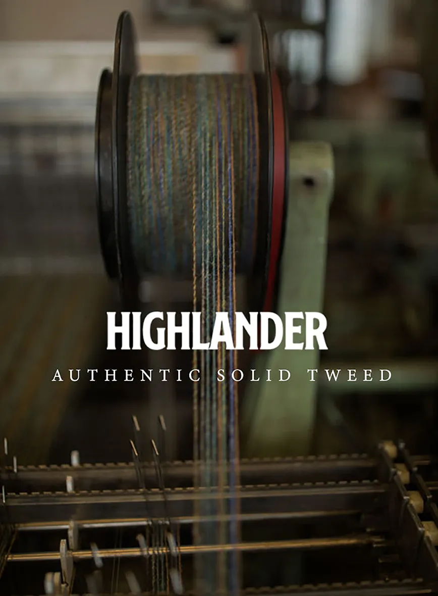 Highlander Heavy Maroon Houndstooth Tweed Jacket