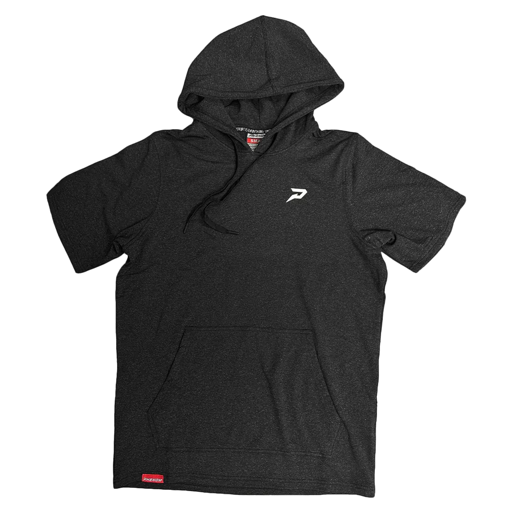 Nano Fleece SS Performance Hoodie - Heather Black