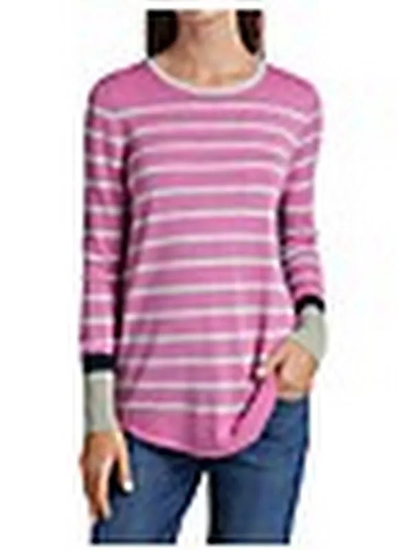 Nic Zoe Vital Striped Top Sweater Pullover, Size XL