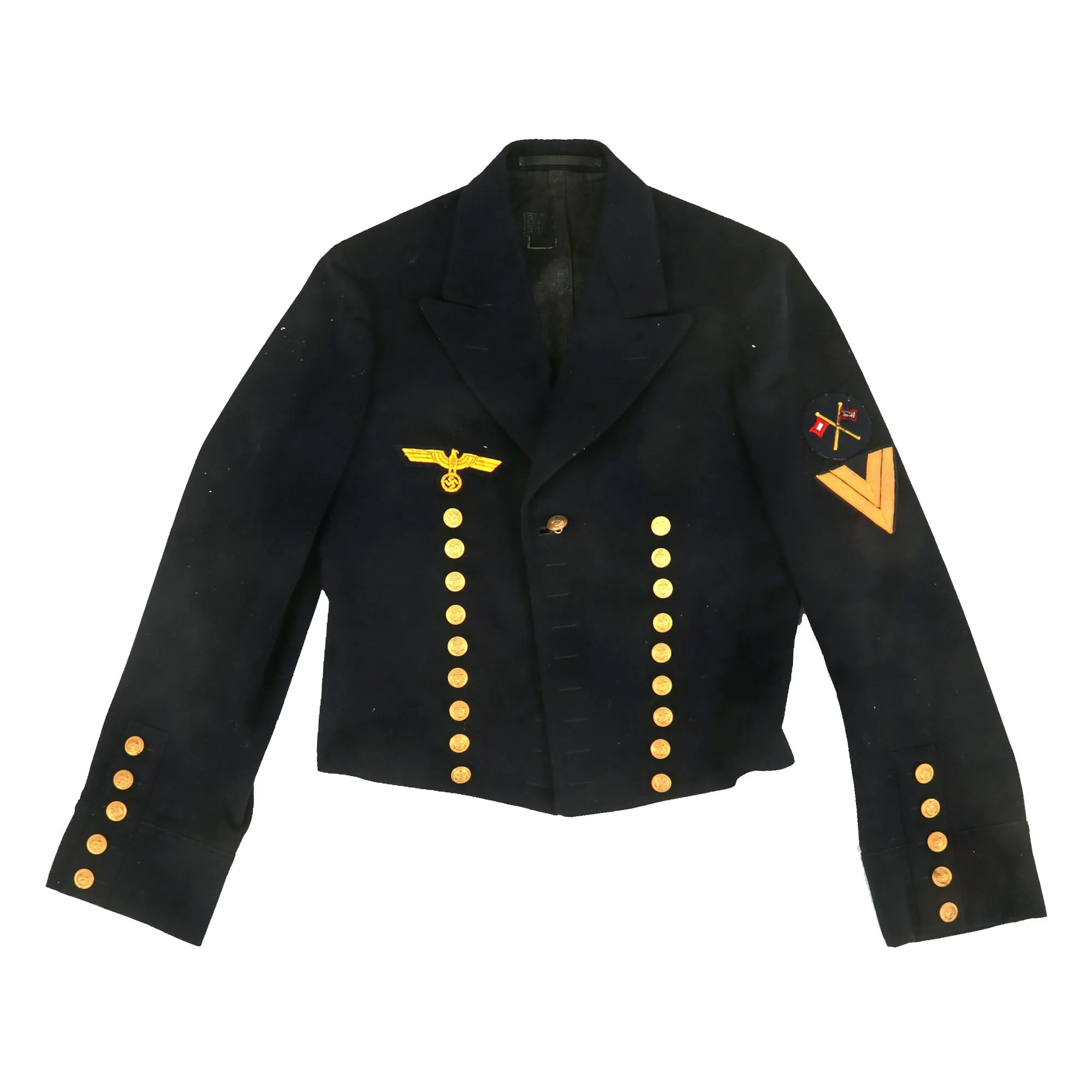Original German WWII Kriegsmarine Signals Enlisted Man’s Evening Dress Reefer Jacket - Signalobergefreiter