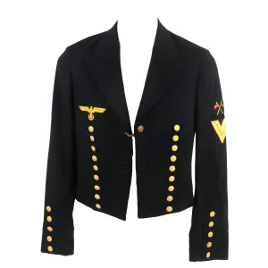 Original German WWII Kriegsmarine Signals Enlisted Man’s Evening Dress Reefer Jacket - Signalobergefreiter