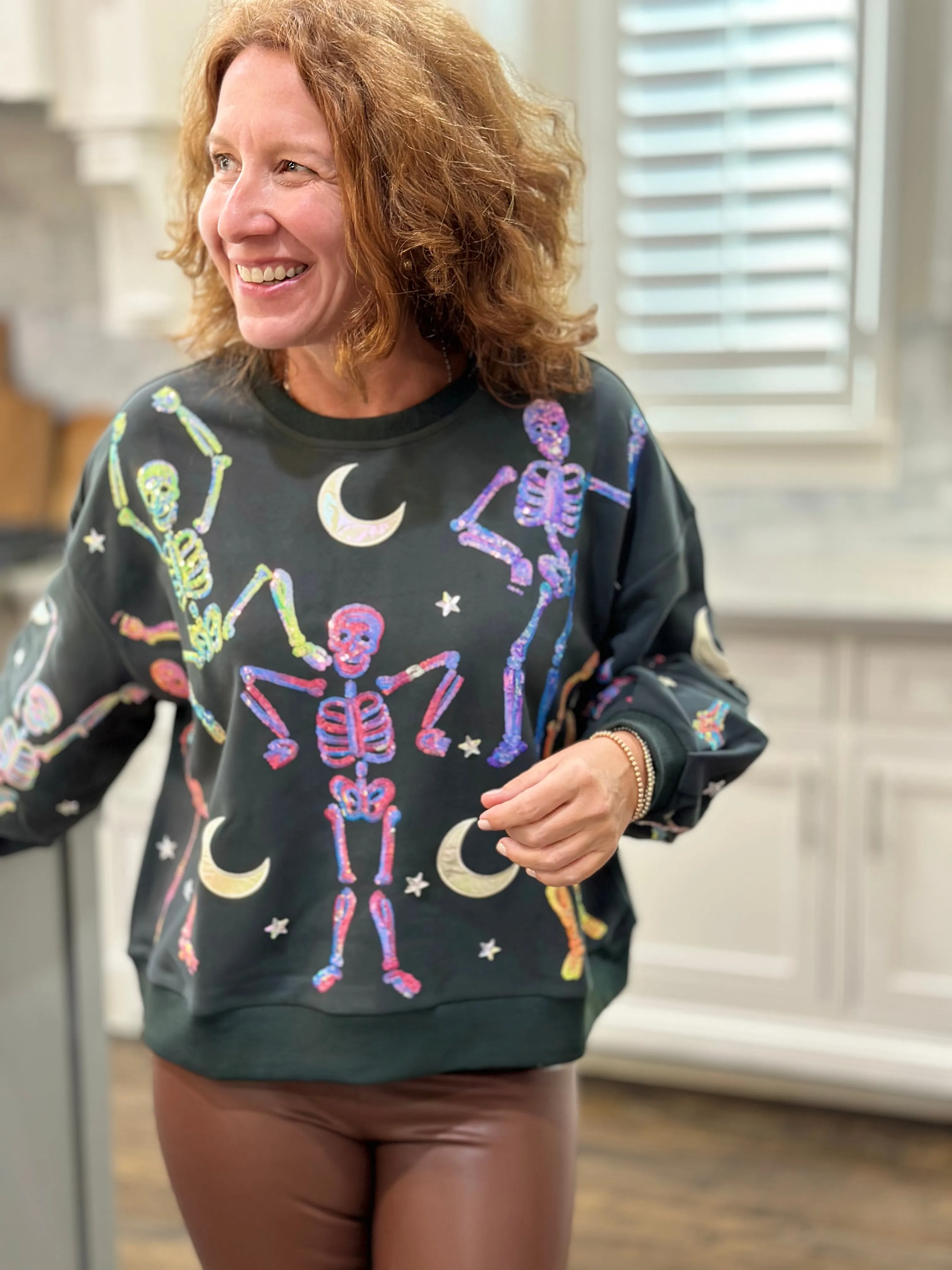 Queen of Sparkles - Dancing Skeletons Sweatshirt