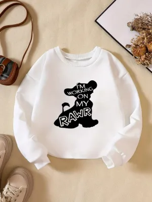 Roarrring Lion Print Sweatshirt - Soft, Casual, Long Sleeve Top for Toddler Boys - Perfect for Spring and Fall Seasons