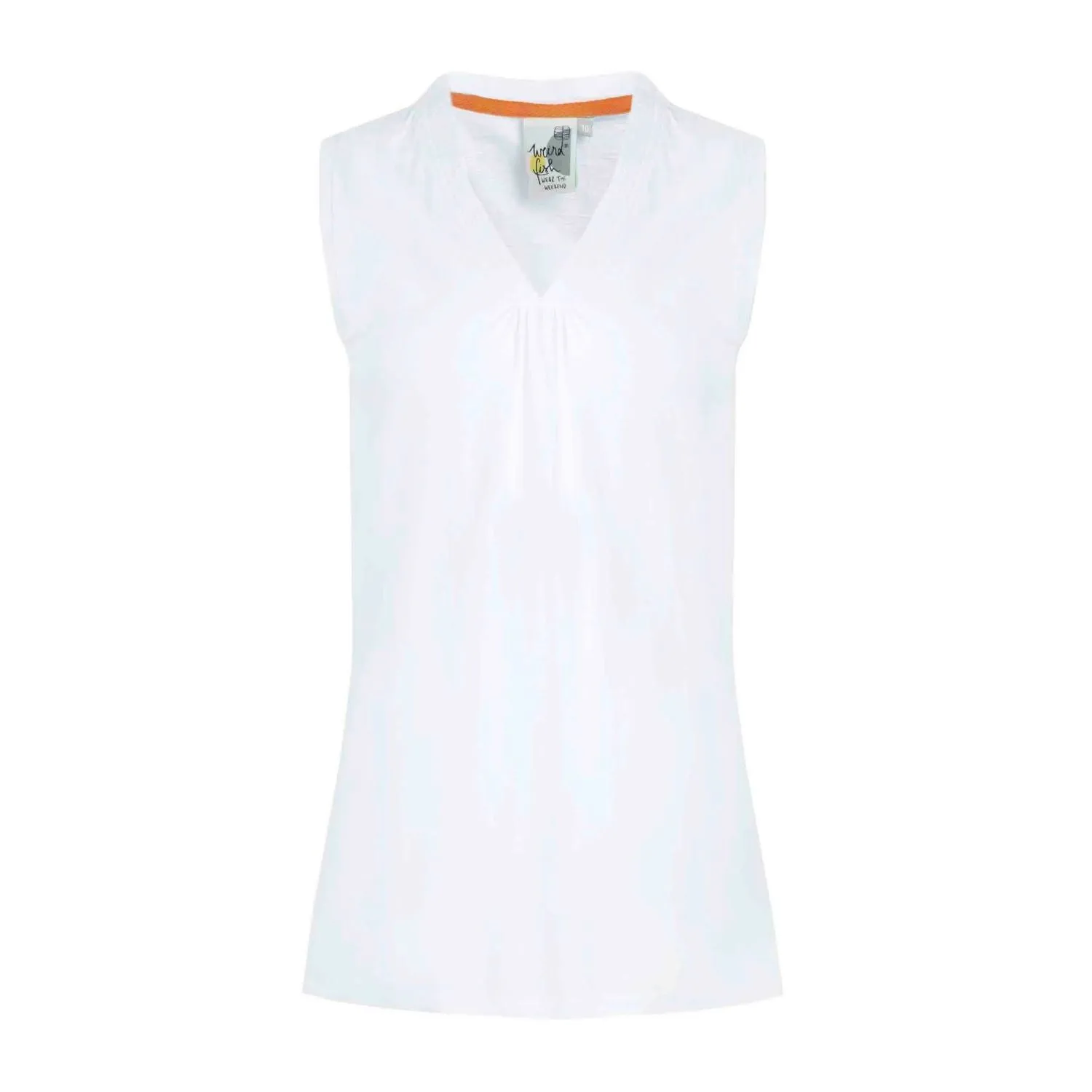 Weird Fish 8 White Arenas Outfitter Cotton Vest